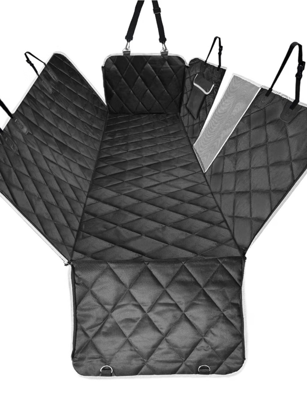 ๐ชท Dog Car Seat Cover Hammock, Waterproof with Mesh Window and Storage Pocket